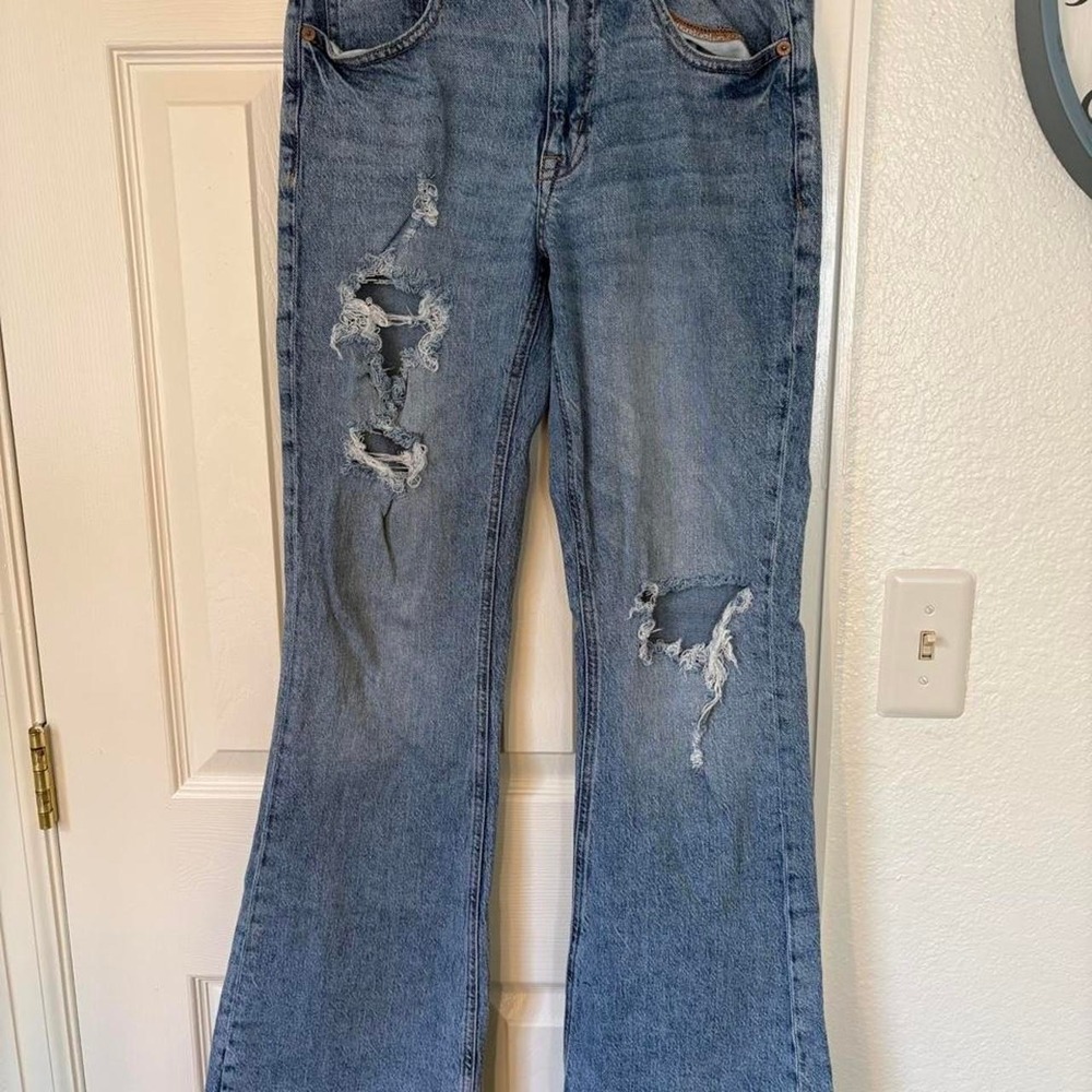Aeropostale high rise flare blue jeans #denim #flared